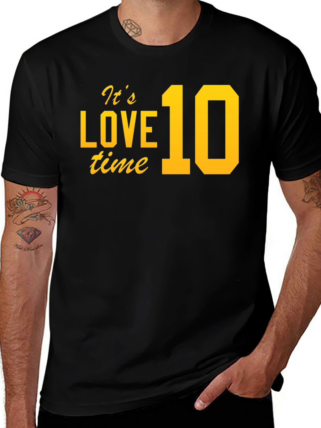 Its Love 10 Time Black T-Shirt