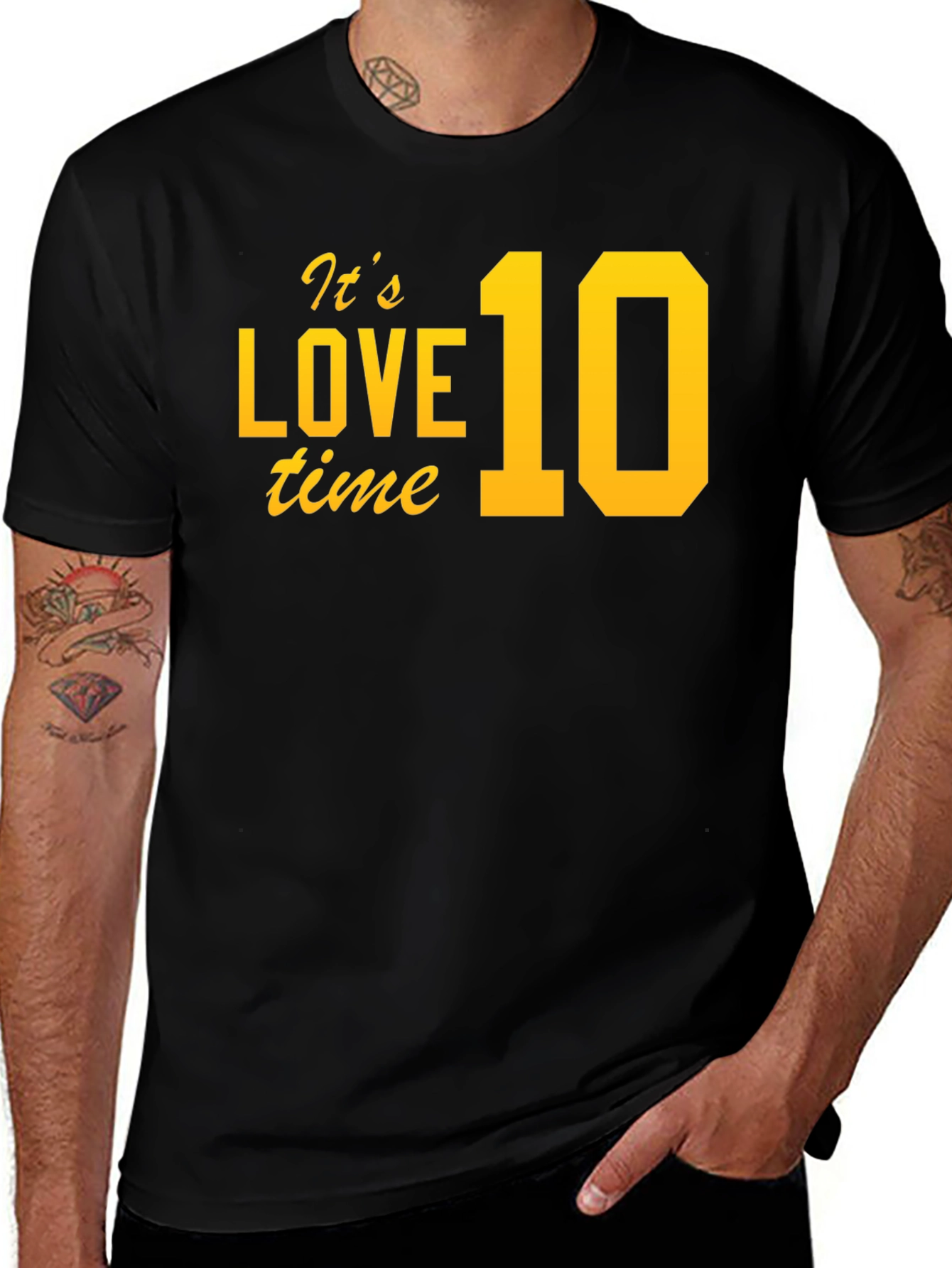Its Love 10 Time Black T-Shirt
