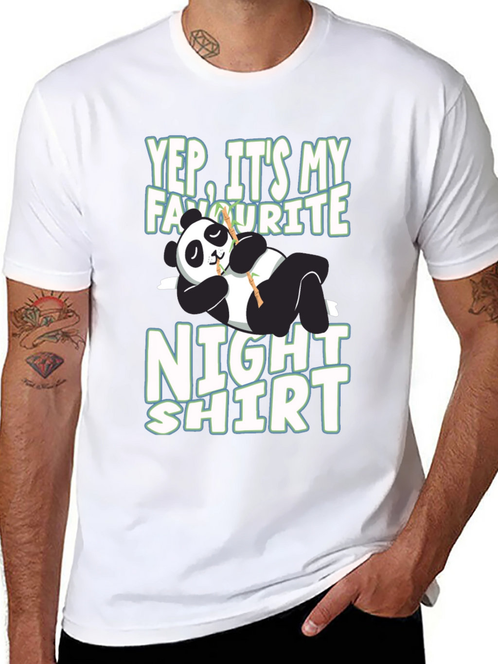 Funny Panda Night Shirt T-Shirt