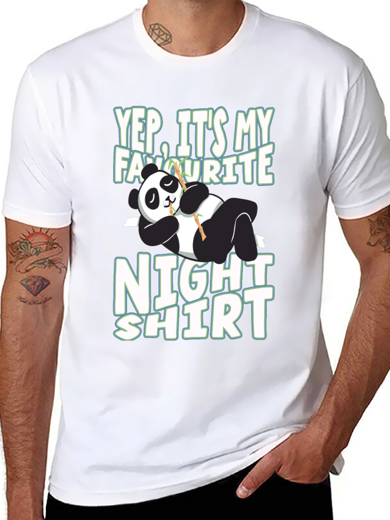 Funny Panda Night Shirt T-Shirt