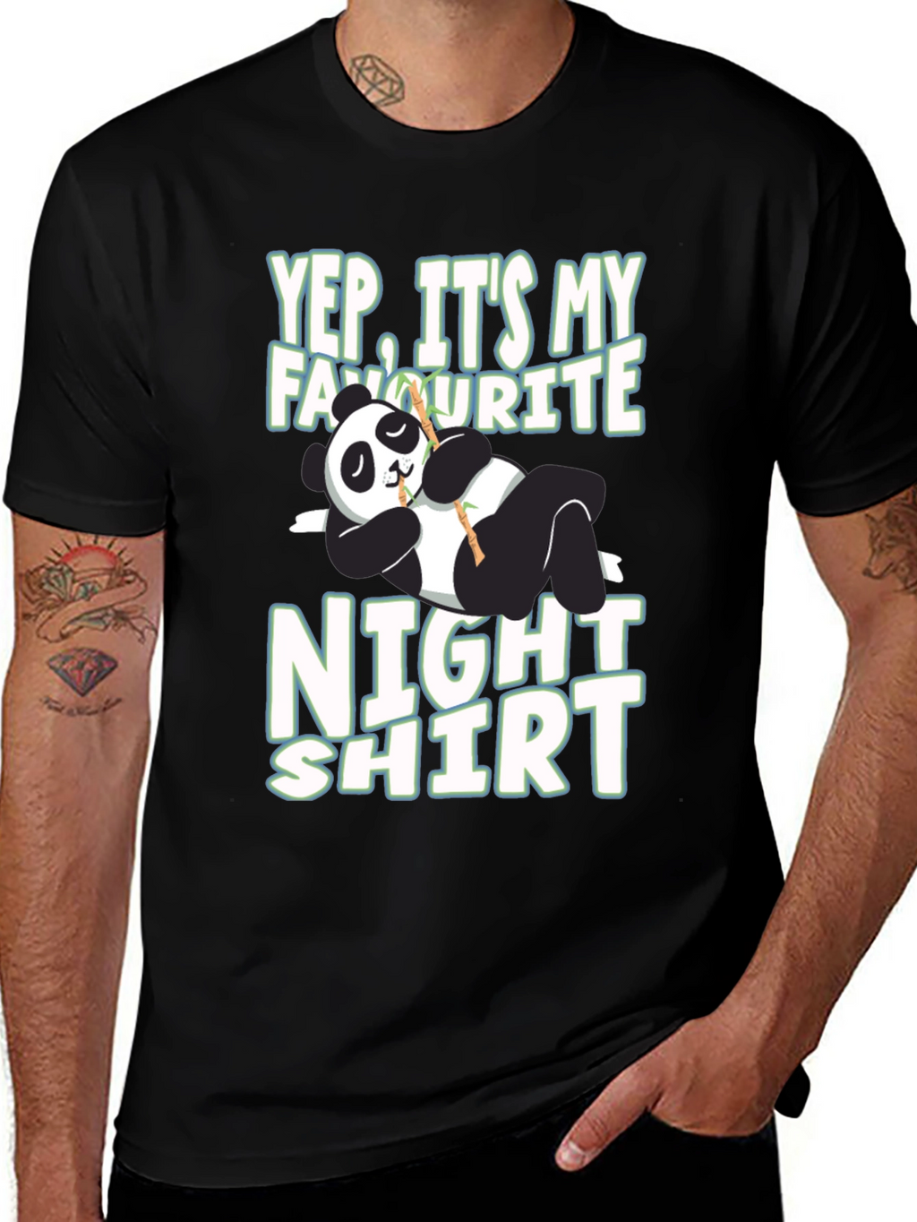 Funny Panda Night Shirt T-Shirt
