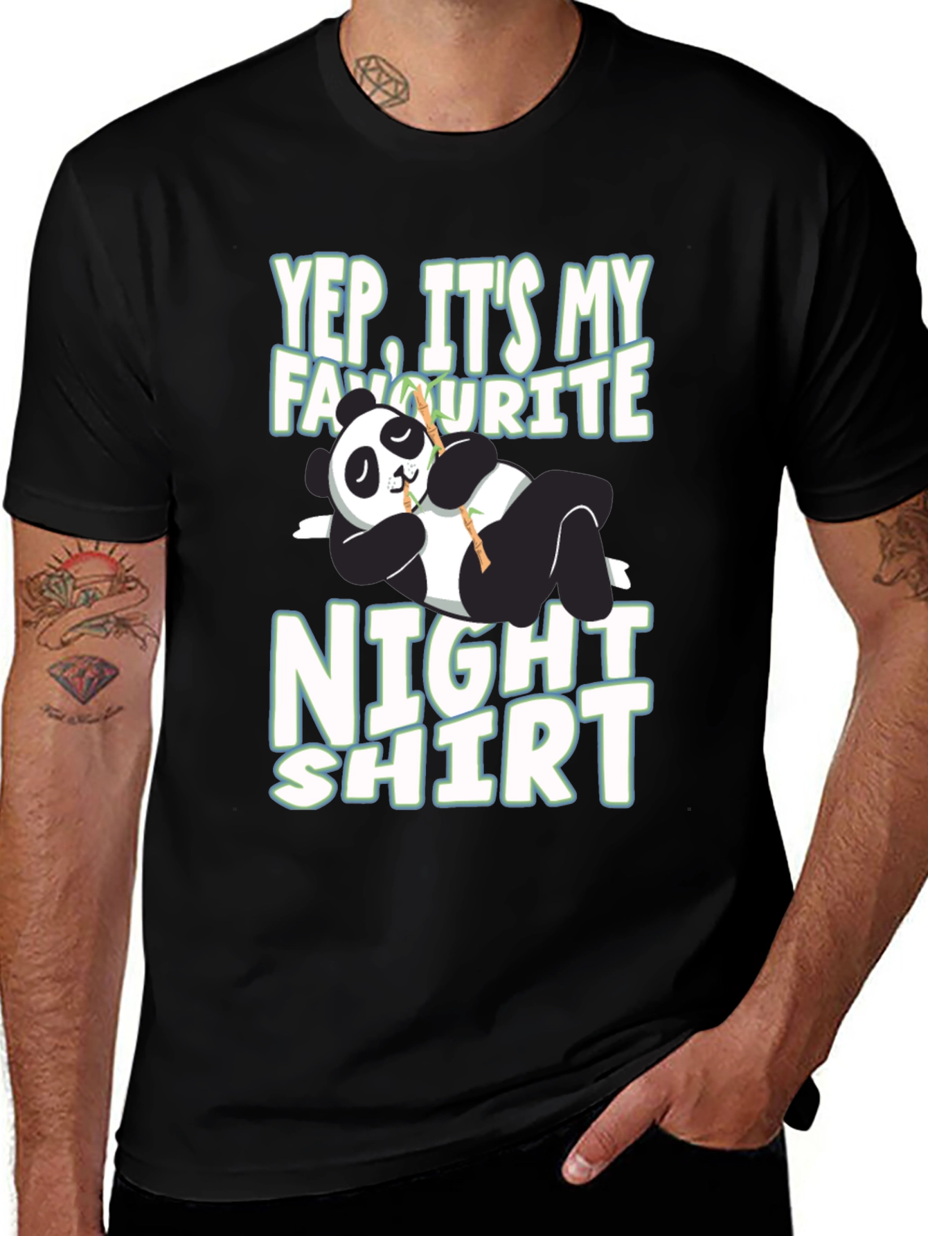Funny Panda Night Shirt T-Shirt