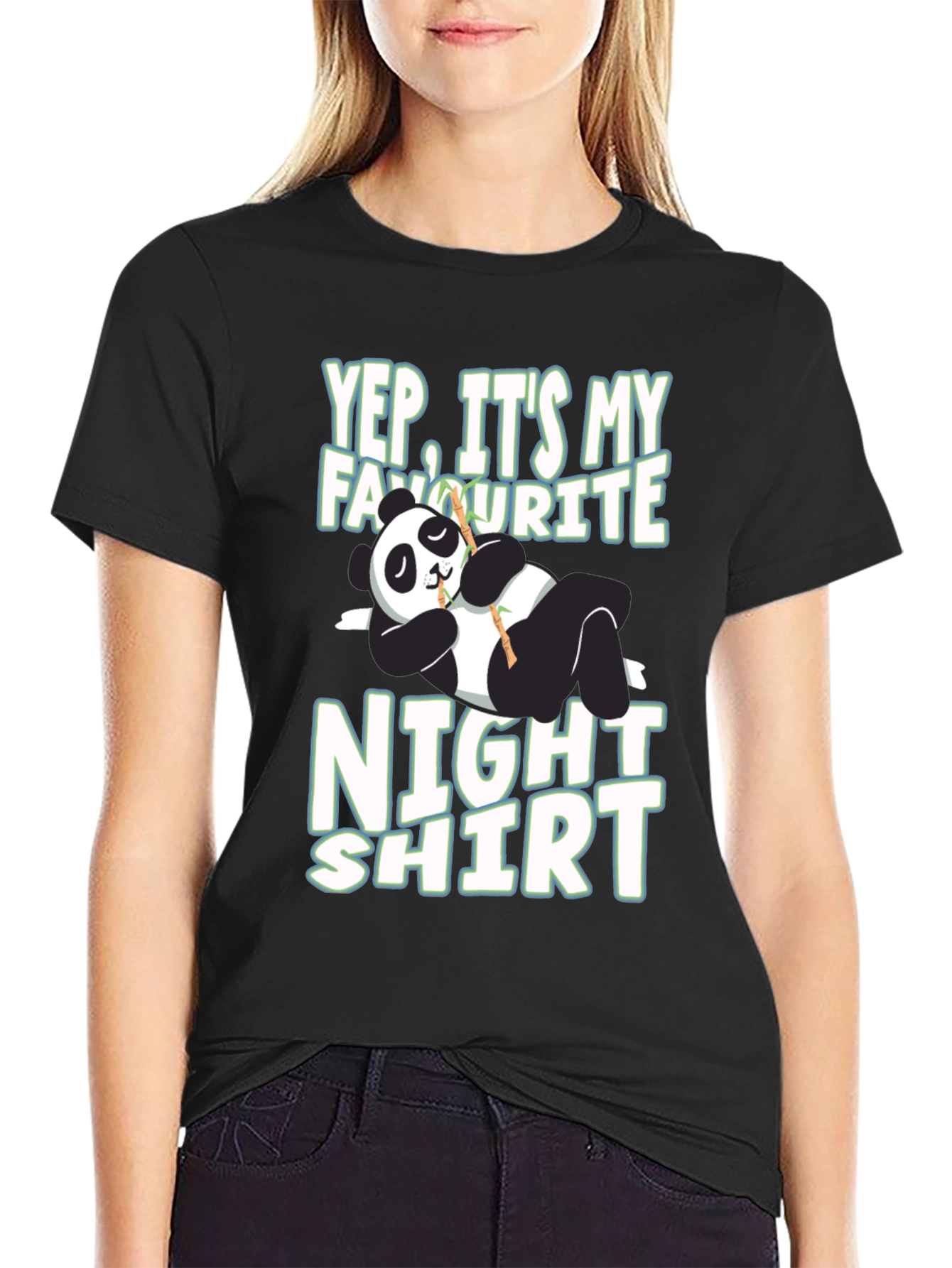 Funny Panda Night Shirt T-Shirt