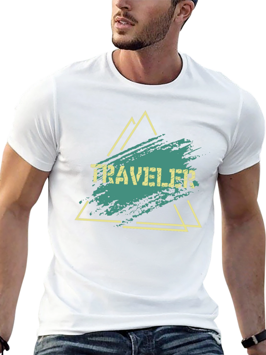 Traveler Graphic Tee - Black Cotton Blend
