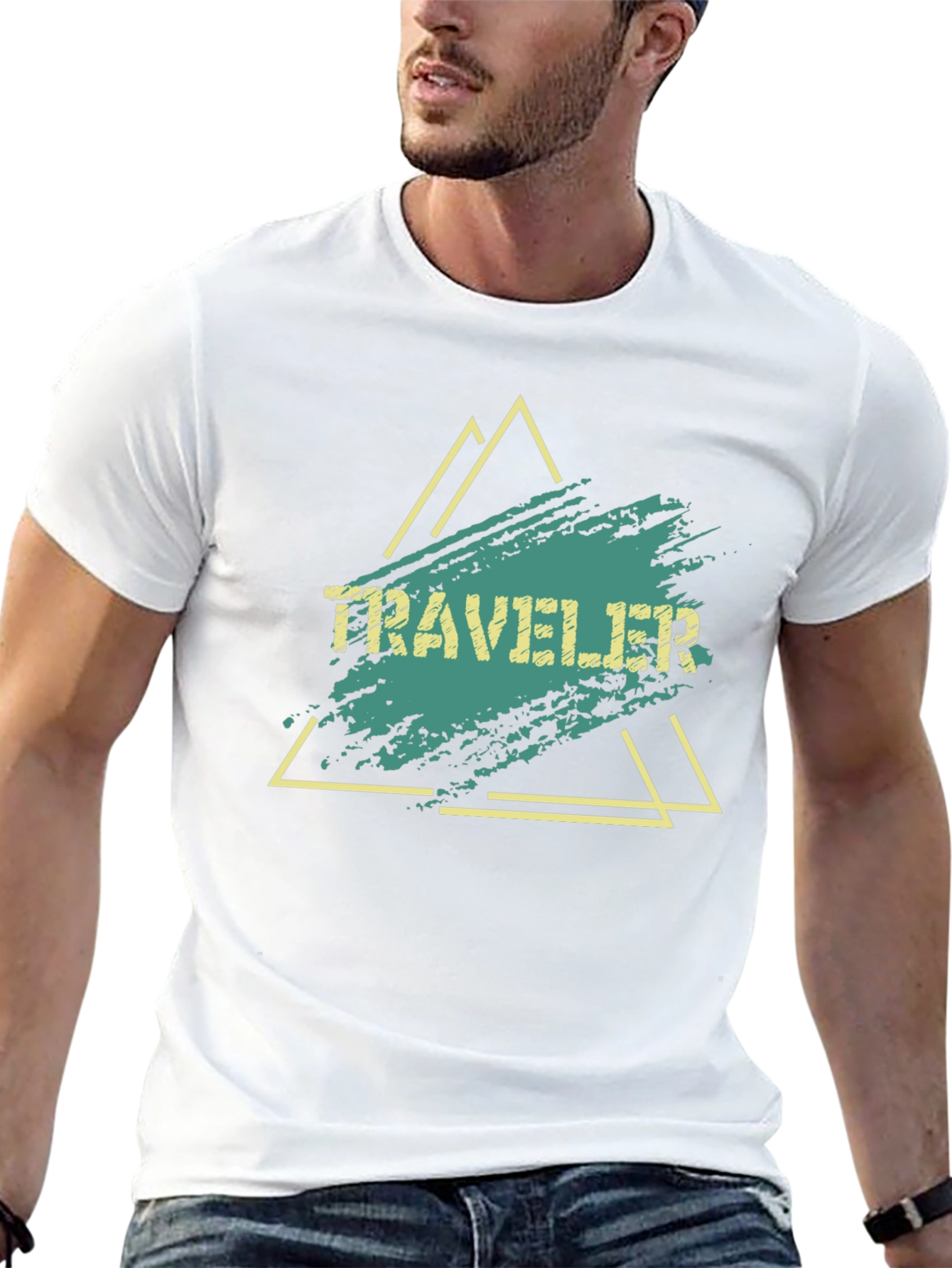 Traveler Graphic Tee - Black Cotton Blend