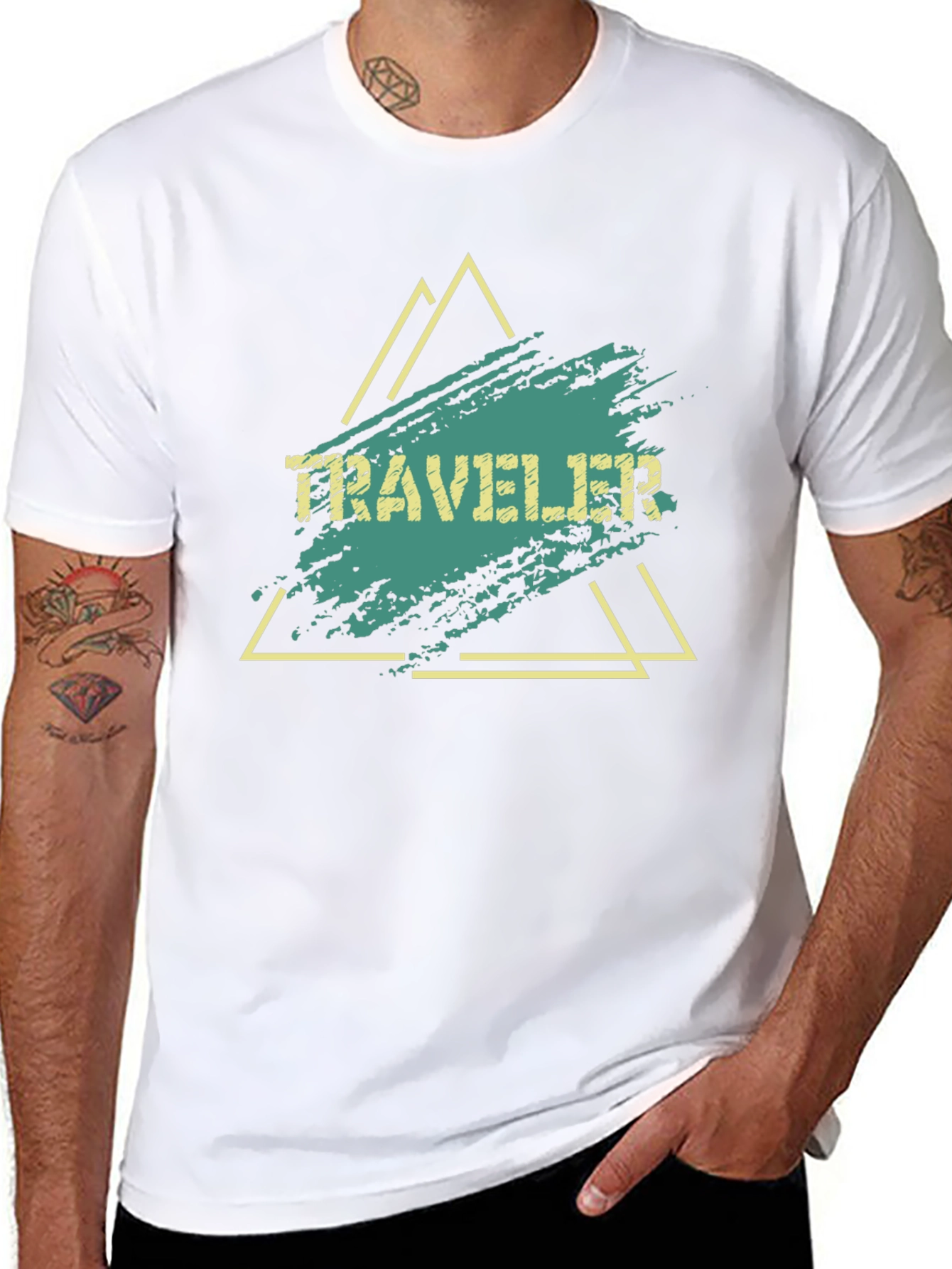 Traveler Graphic Tee - Black Cotton Blend