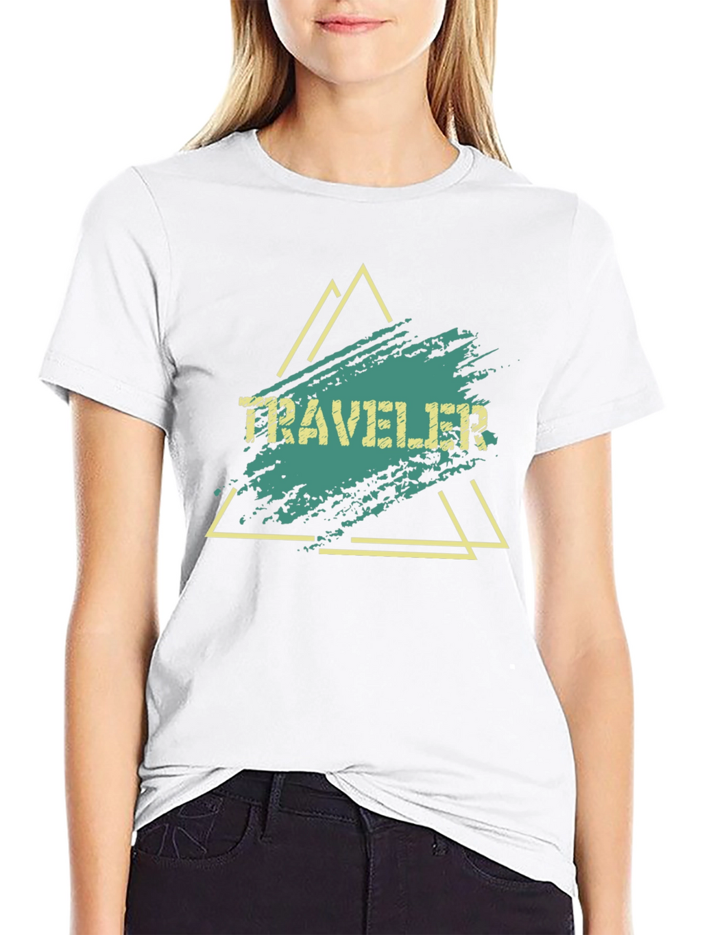 Traveler Graphic Tee - Black Cotton Blend