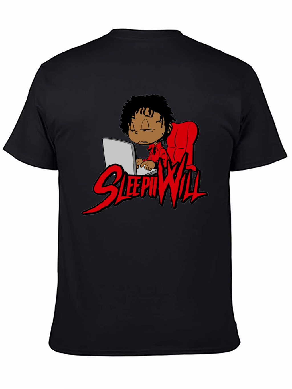 Sleepii Will T-Shirt Black Graphic Print