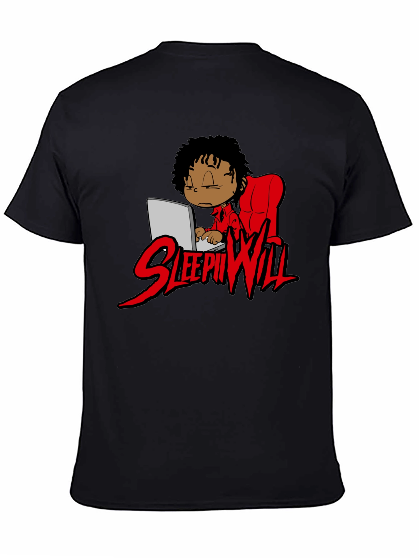 Sleepii Will T-Shirt Black Graphic Print