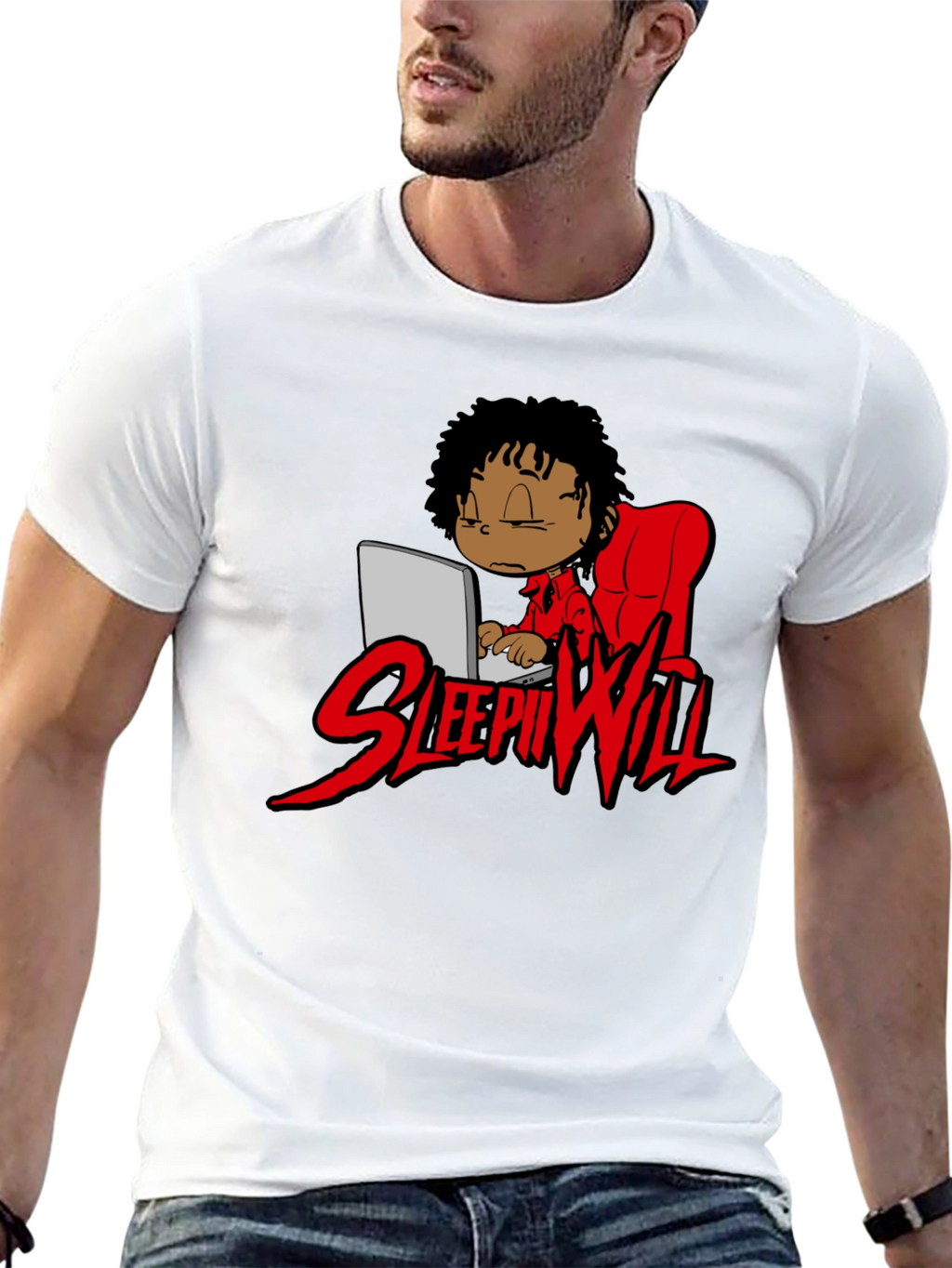 Sleepii Will T-Shirt Black Graphic Print