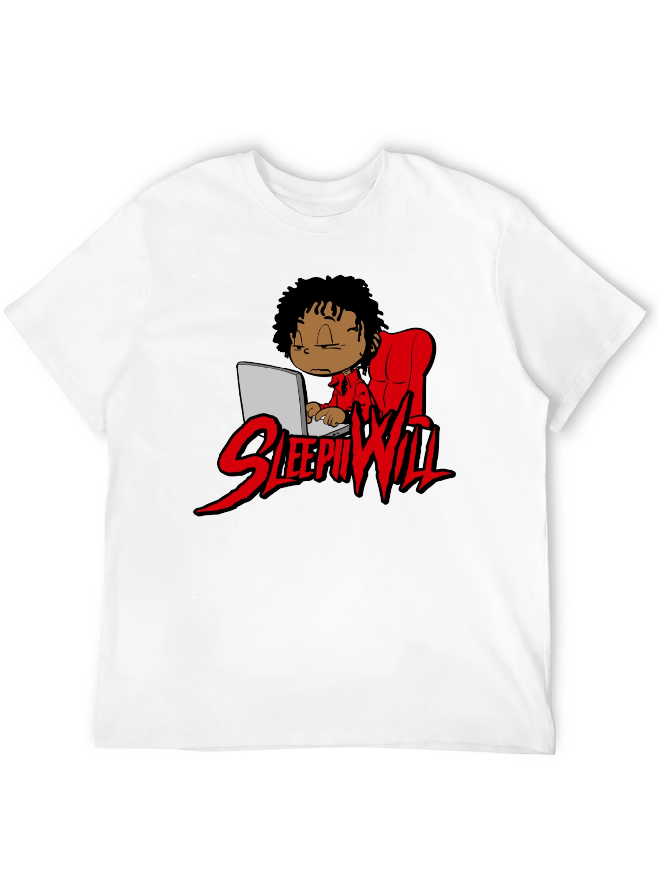 Sleepii Will T-Shirt Black Graphic Print