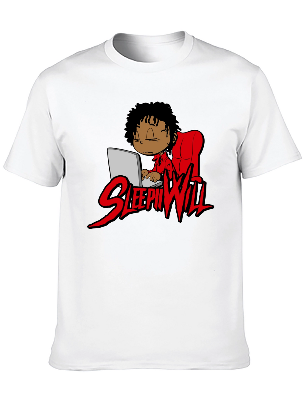 Sleepii Will T-Shirt Black Graphic Print