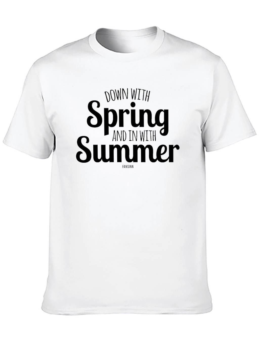 Down With Spring Summer Black Graphic Tee