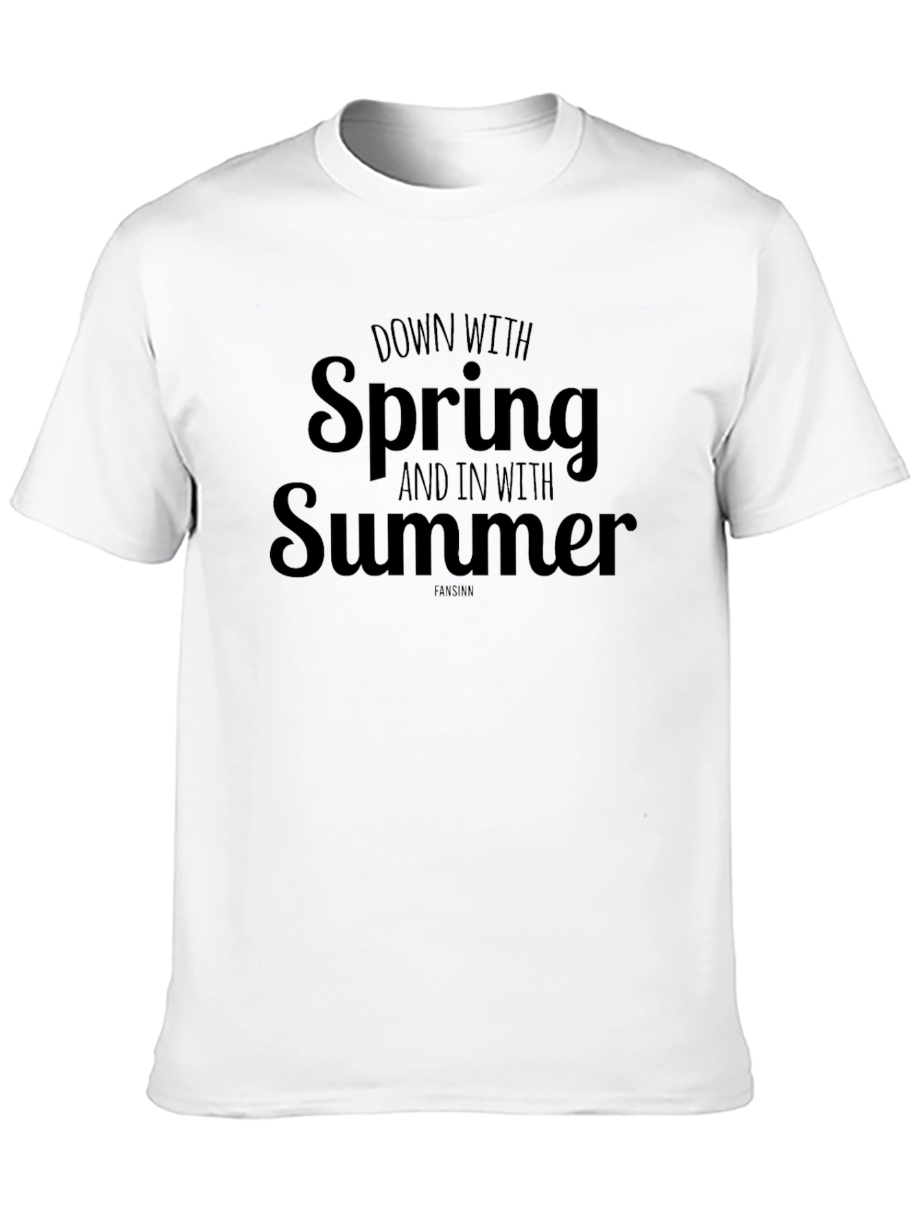 Down With Spring Summer Black Graphic Tee