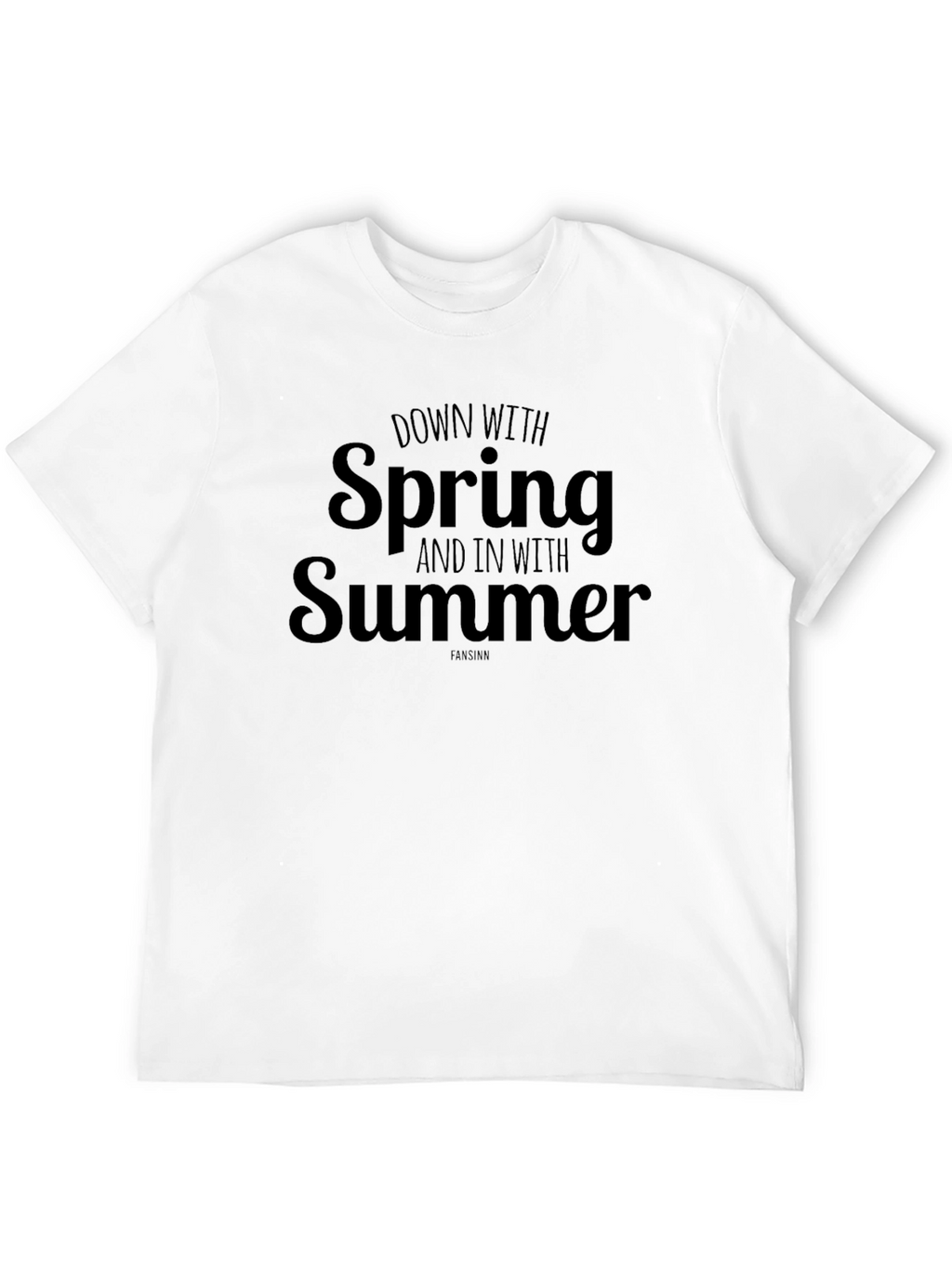 Down With Spring Summer Black Graphic Tee
