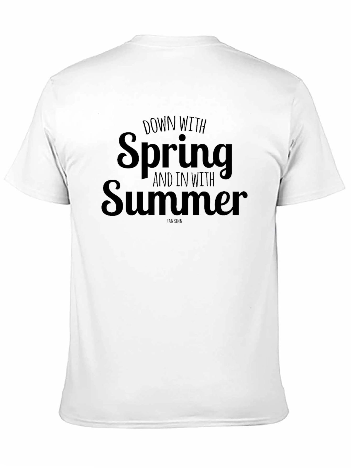 Down With Spring Summer Black Graphic Tee