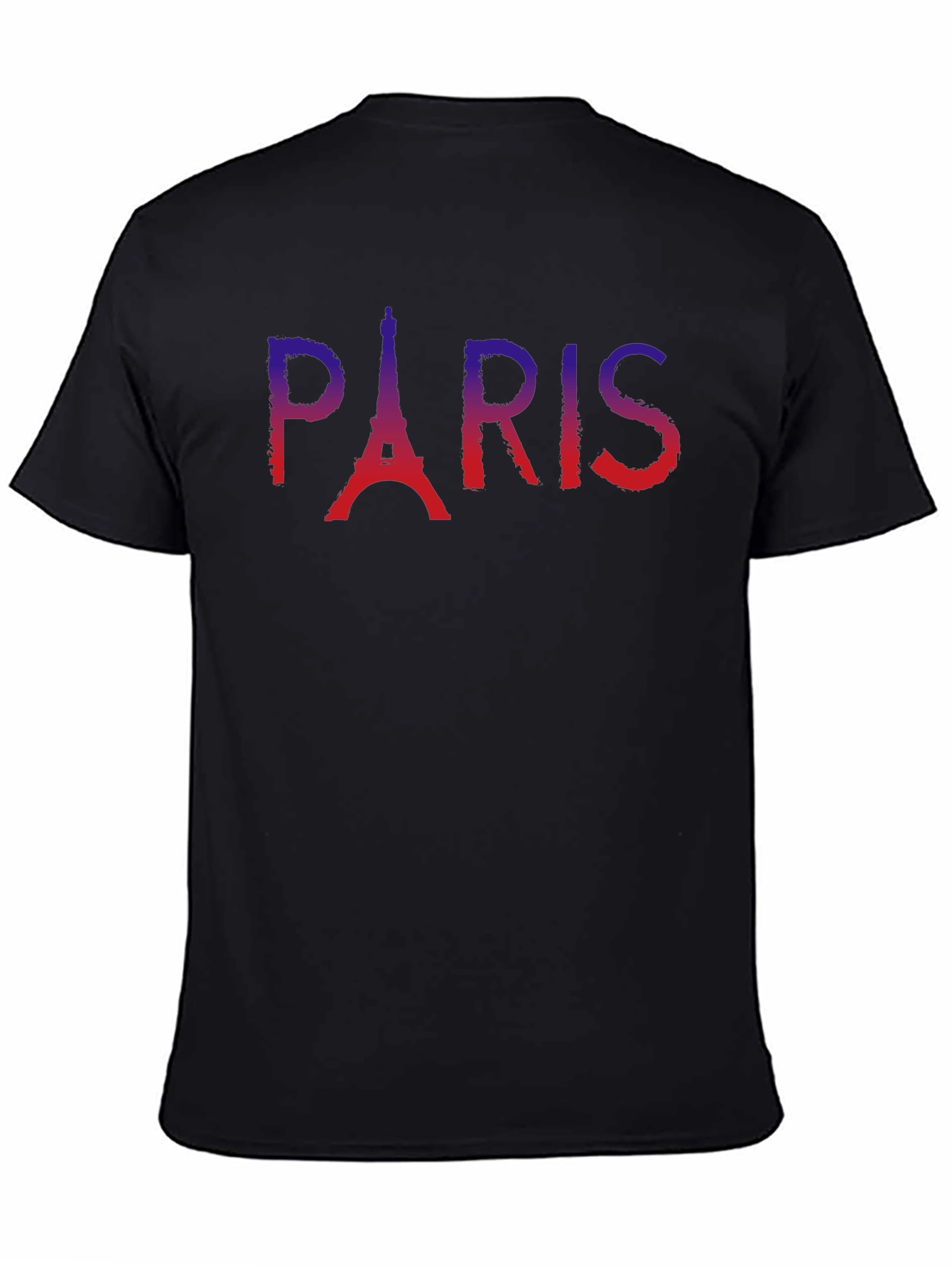 Paris Eiffel Tower Graphic Tee - Soft Black T-Shirt