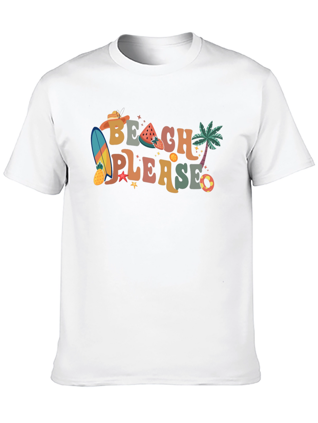 Beach Please Graphic Tee - Retro Summer Vibes!