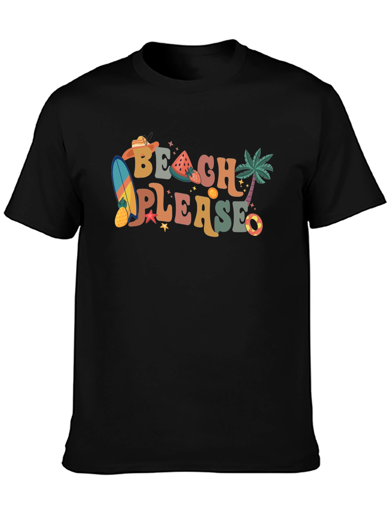 Beach Please Graphic Tee - Retro Summer Vibes!