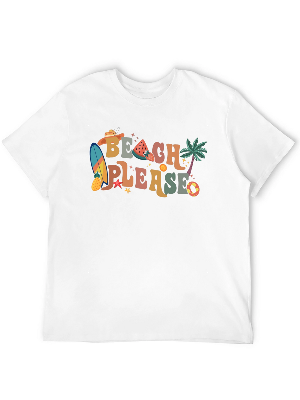 Beach Please Graphic Tee - Retro Summer Vibes!