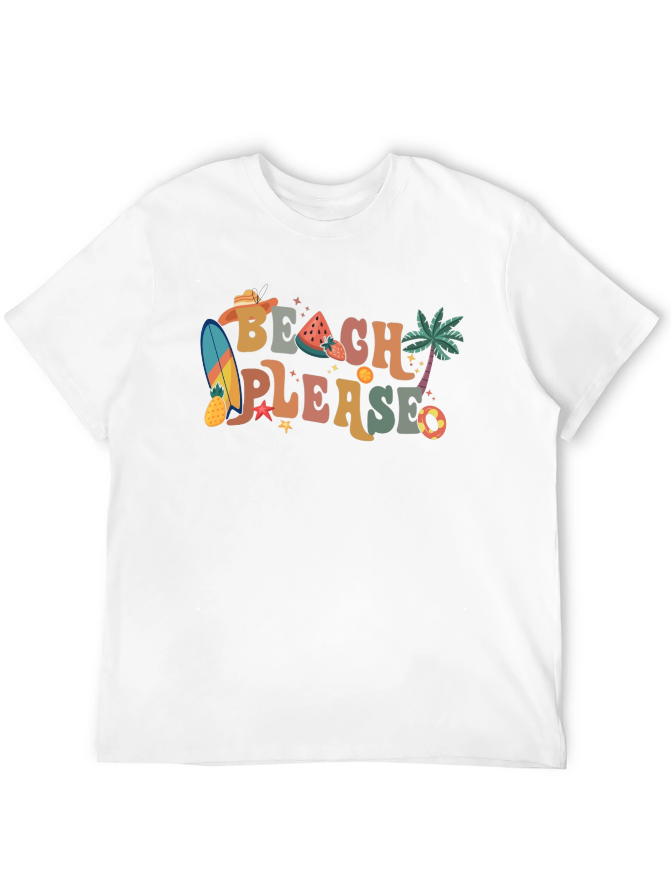 Beach Please Graphic Tee - Retro Summer Vibes!
