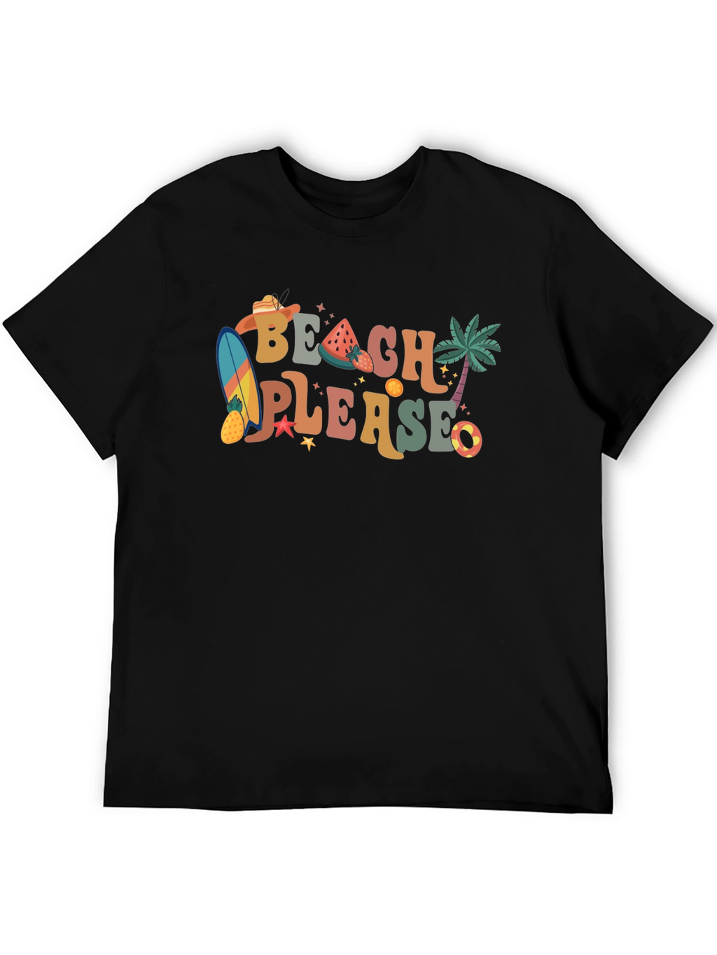 Beach Please Graphic Tee - Retro Summer Vibes!