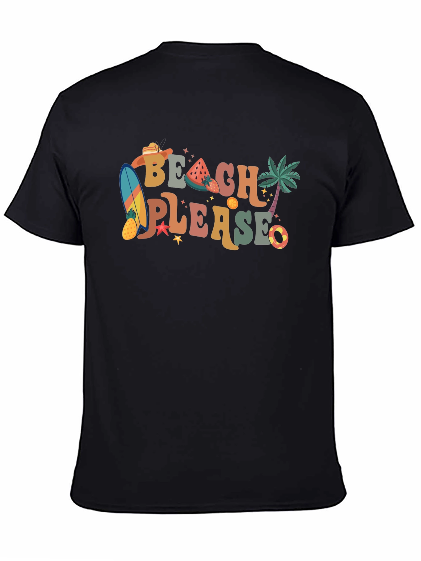 Beach Please Graphic Tee - Retro Summer Vibes!