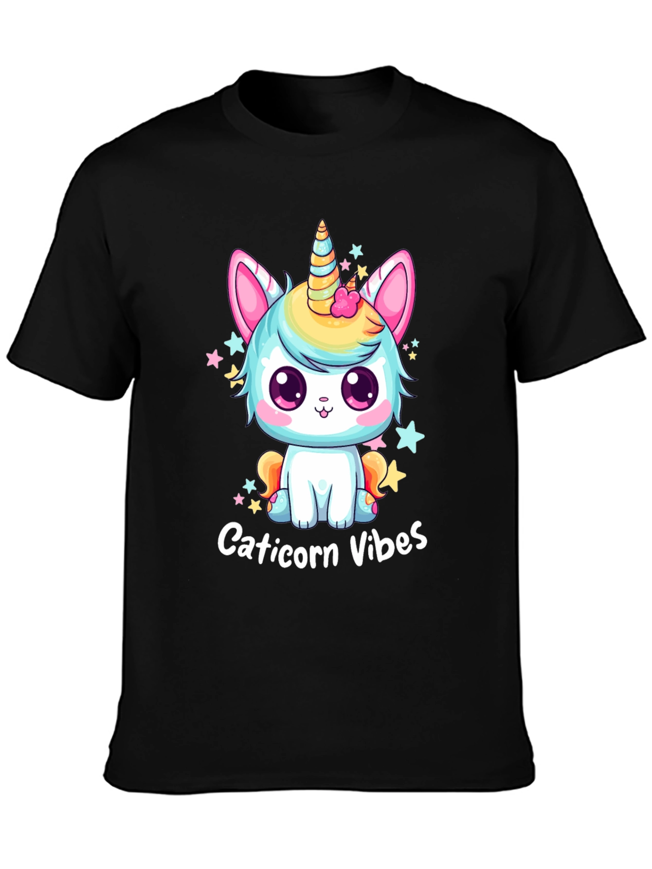 Caticorn Vibes T-Shirt - Cute Kawaii Cat Unicorn Tee