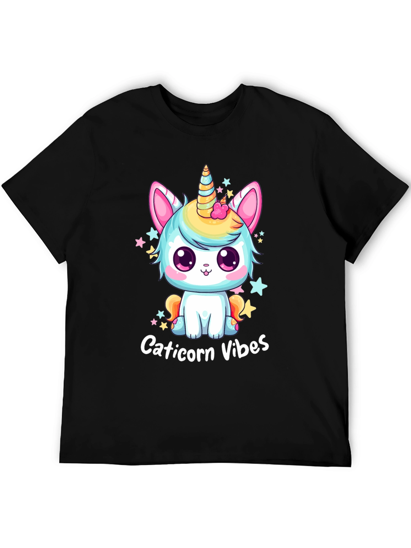 Caticorn Vibes T-Shirt - Cute Kawaii Cat Unicorn Tee