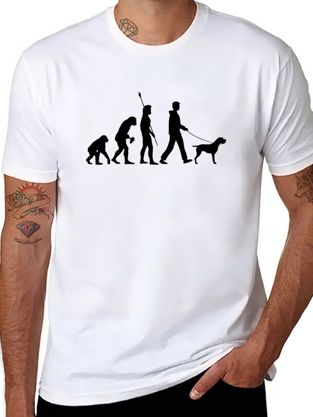 Evolution of Dog Man T-Shirt