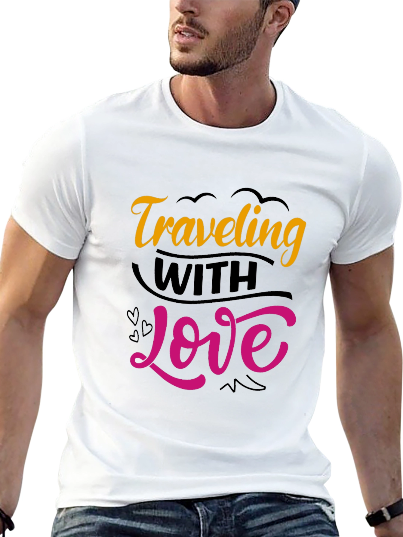 Traveling With Love T-Shirt - Trendy Graphic Tee