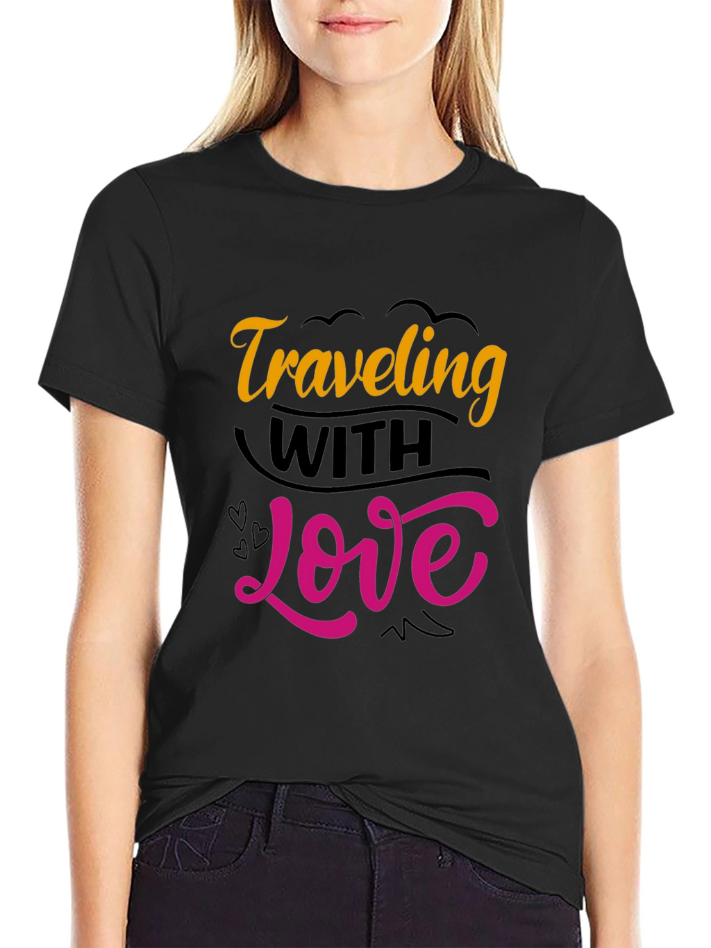 Traveling With Love T-Shirt - Trendy Graphic Tee