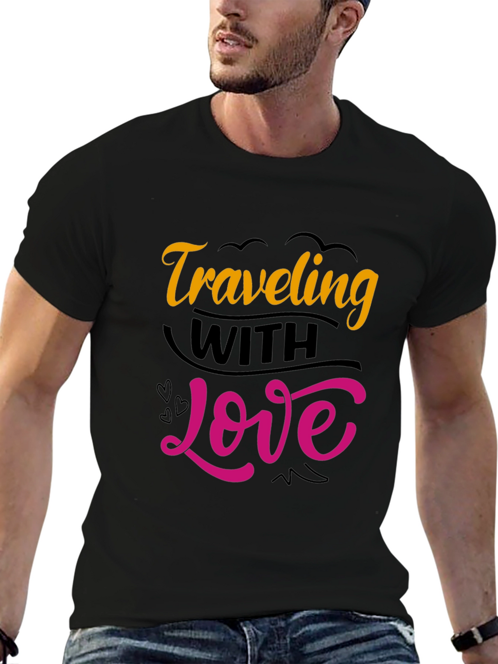 Traveling With Love T-Shirt - Trendy Graphic Tee