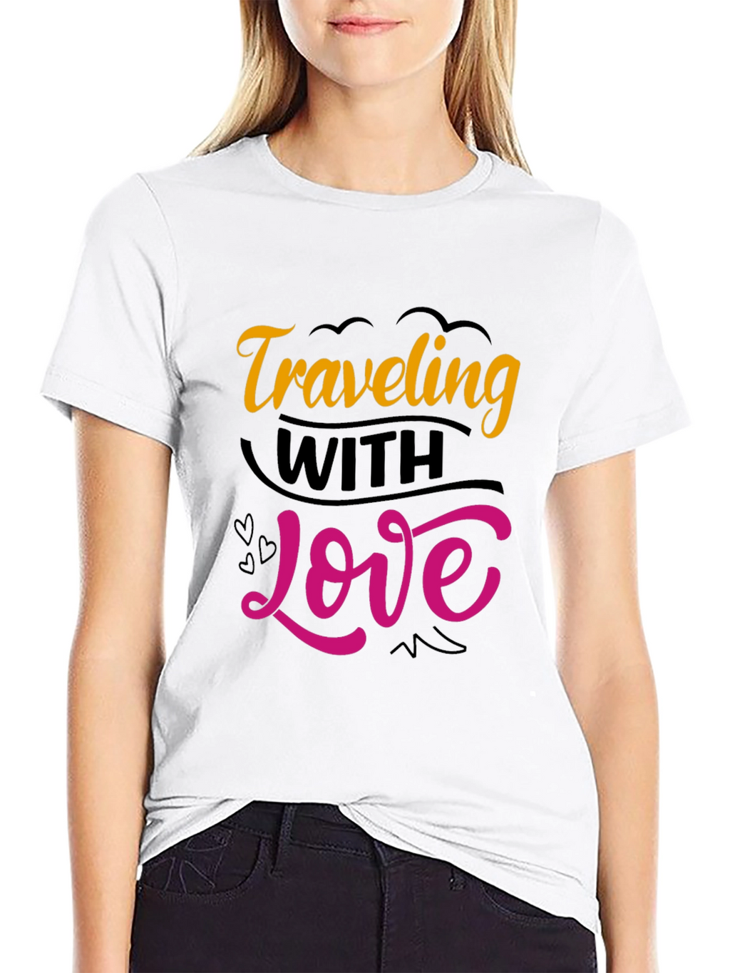 Traveling With Love T-Shirt - Trendy Graphic Tee