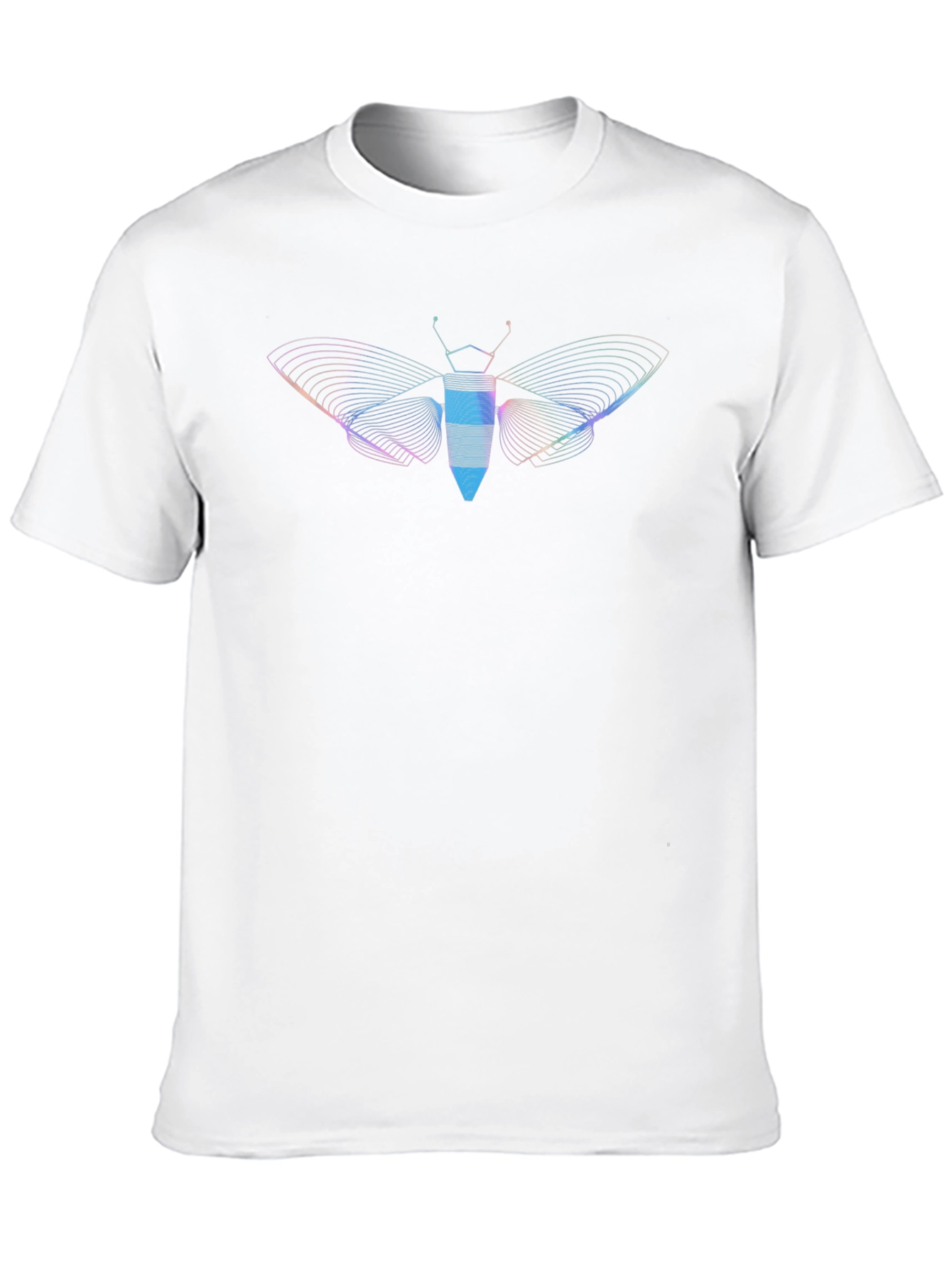 Geometric Butterfly Graphic Tee - Black