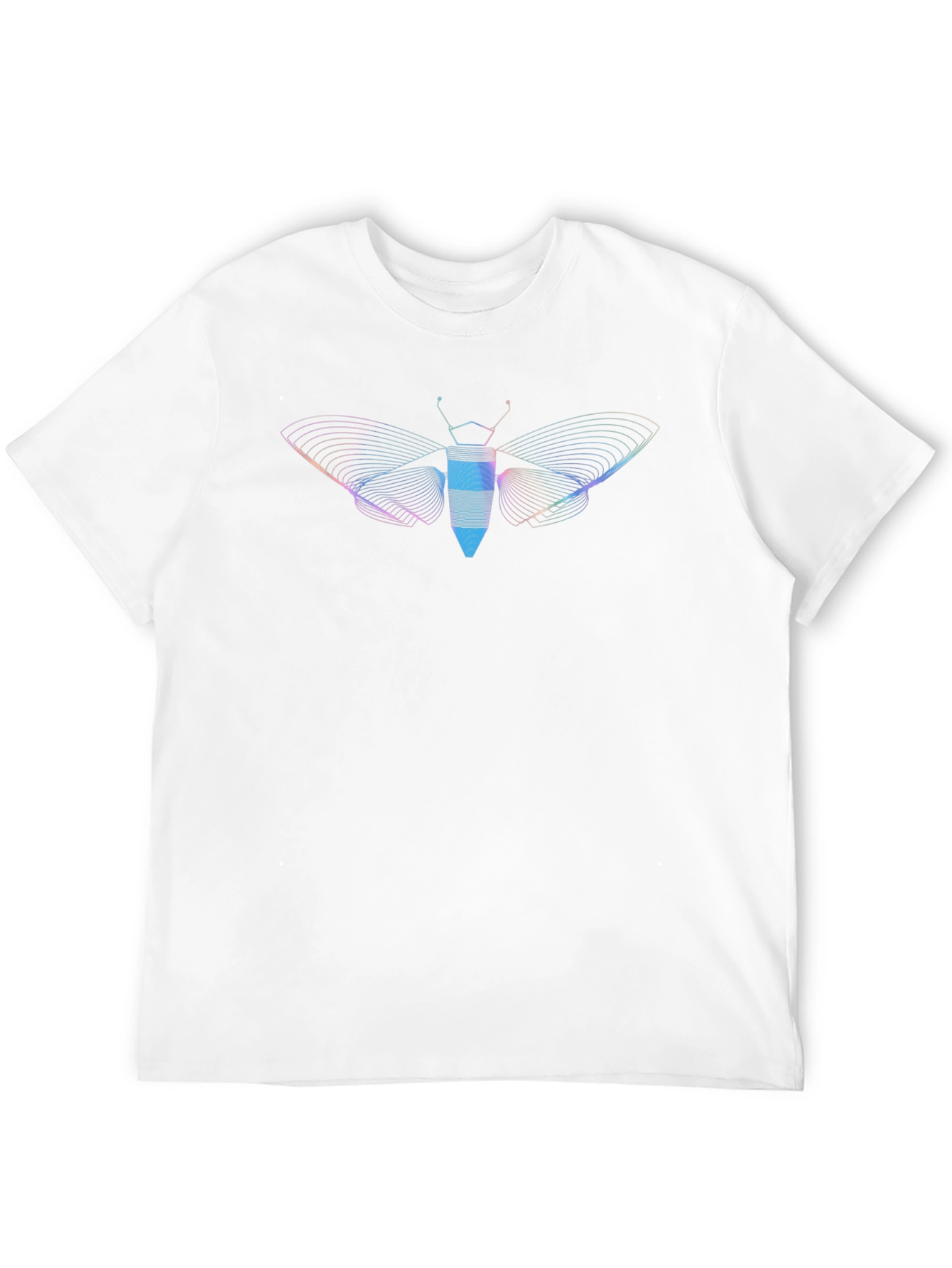 Geometric Butterfly Graphic Tee - Black