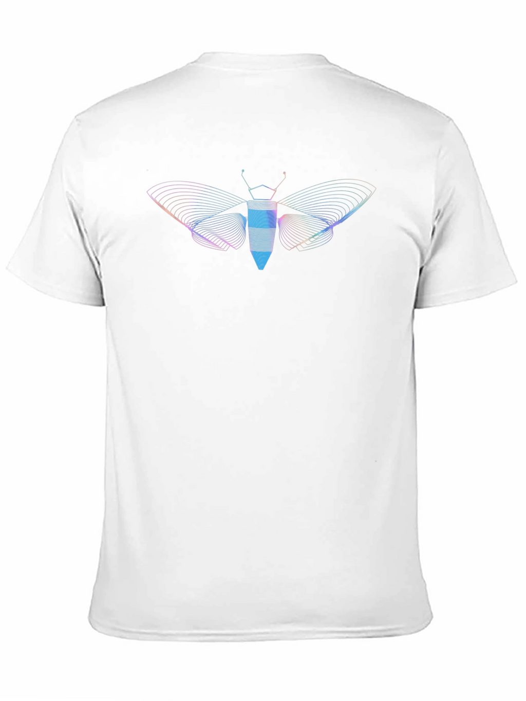 Geometric Butterfly Graphic Tee - Black