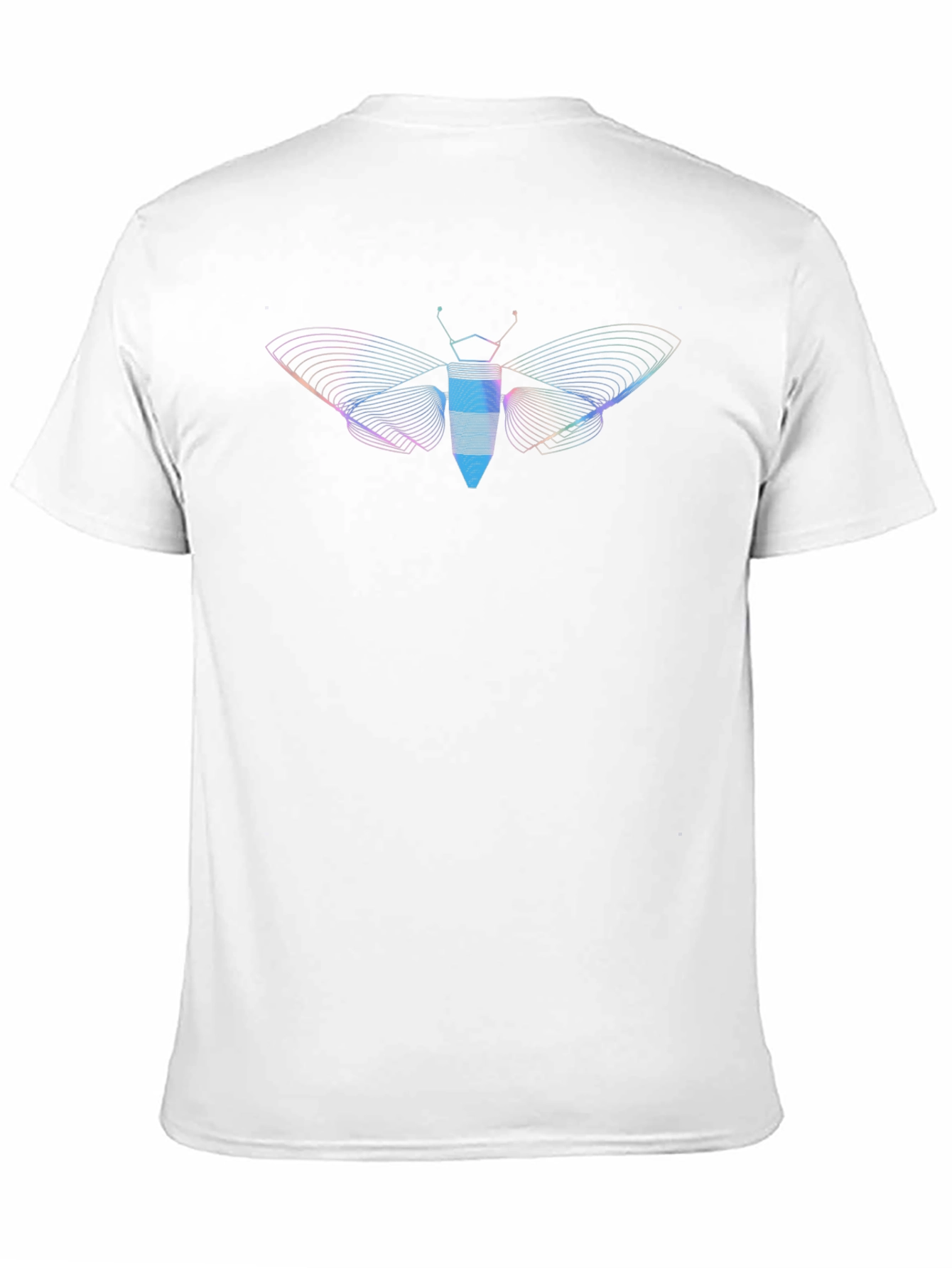 Geometric Butterfly Graphic Tee - Black