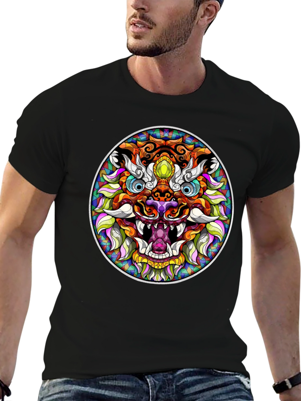 Vibrant Dragon Graphic Tee