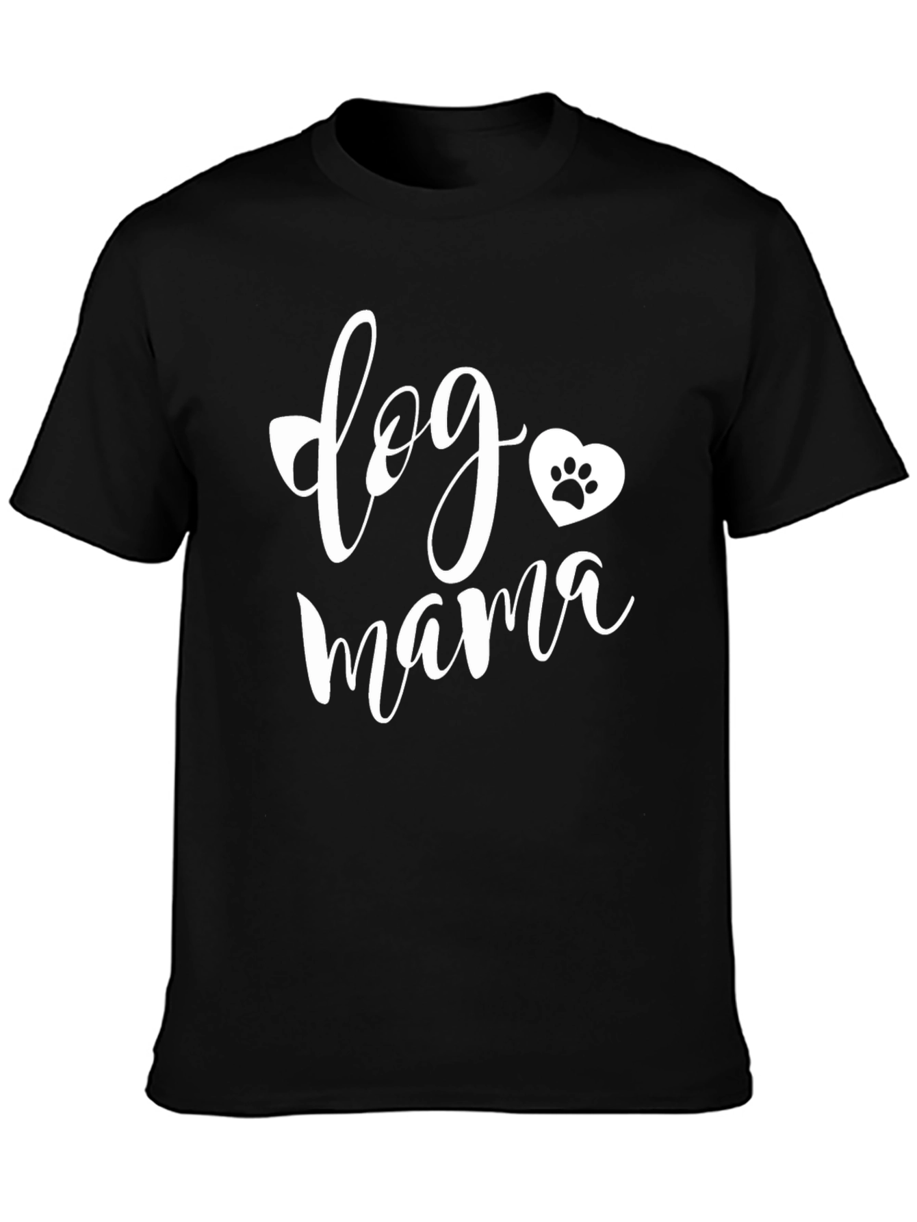 Dog Mama Black Graphic T-Shirt