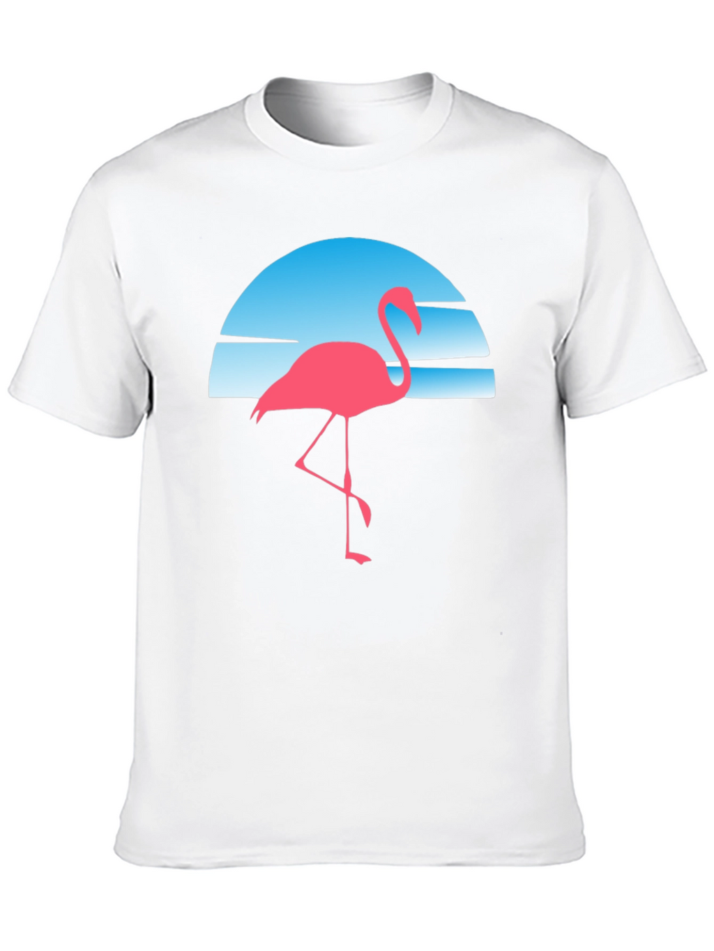 Retro Flamingo T-Shirt - Black Cotton Blend Tee