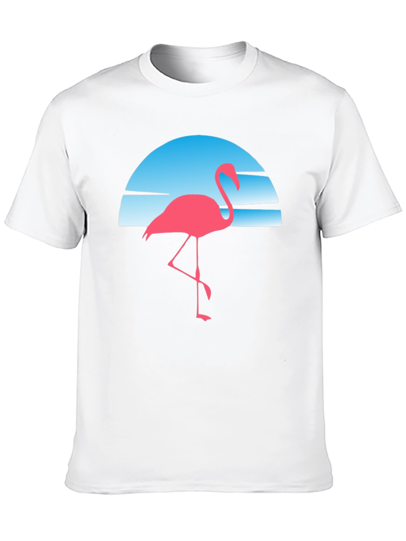 Retro Flamingo T-Shirt - Black Cotton Blend Tee