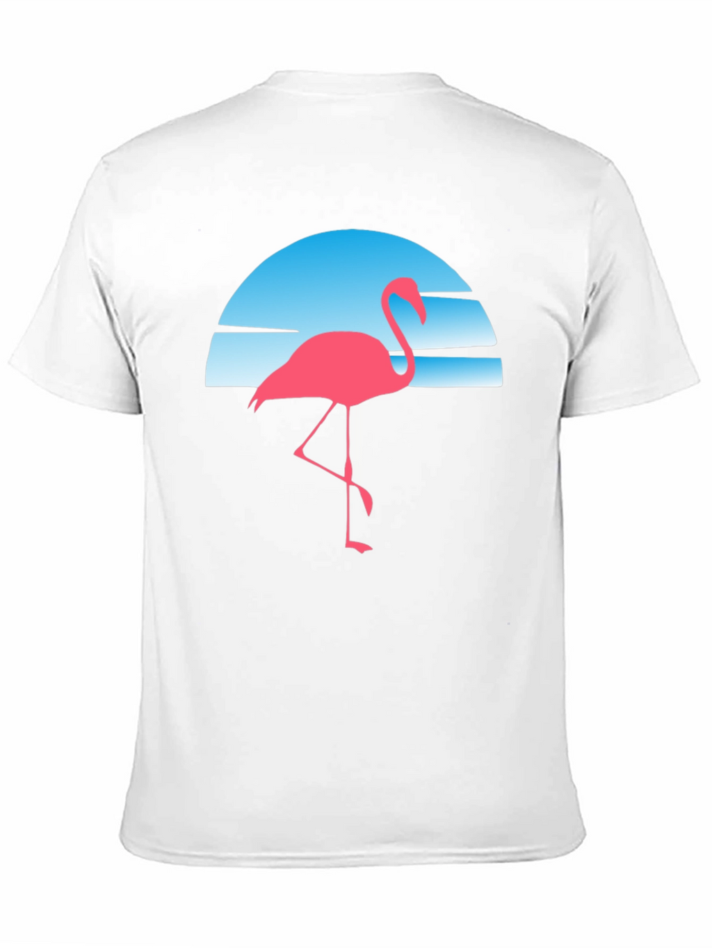 Retro Flamingo T-Shirt - Black Cotton Blend Tee