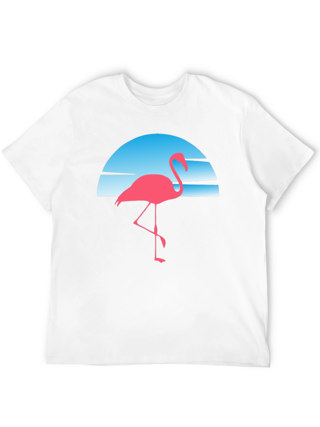 Retro Flamingo T-Shirt - Black Cotton Blend Tee