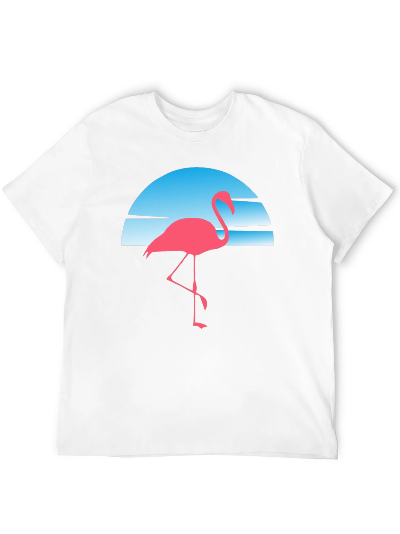 Retro Flamingo T-Shirt - Black Cotton Blend Tee