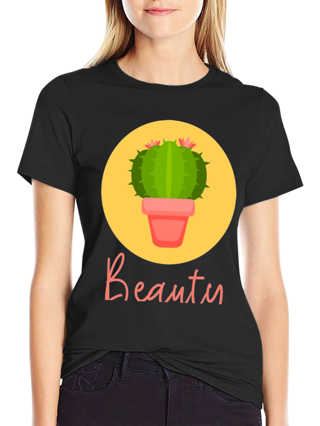 Beauty Cactus Graphic T-Shirt - Unisex Casual Tee