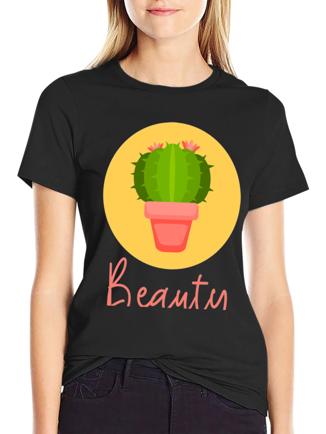 Beauty Cactus Graphic T-Shirt - Unisex Casual Tee