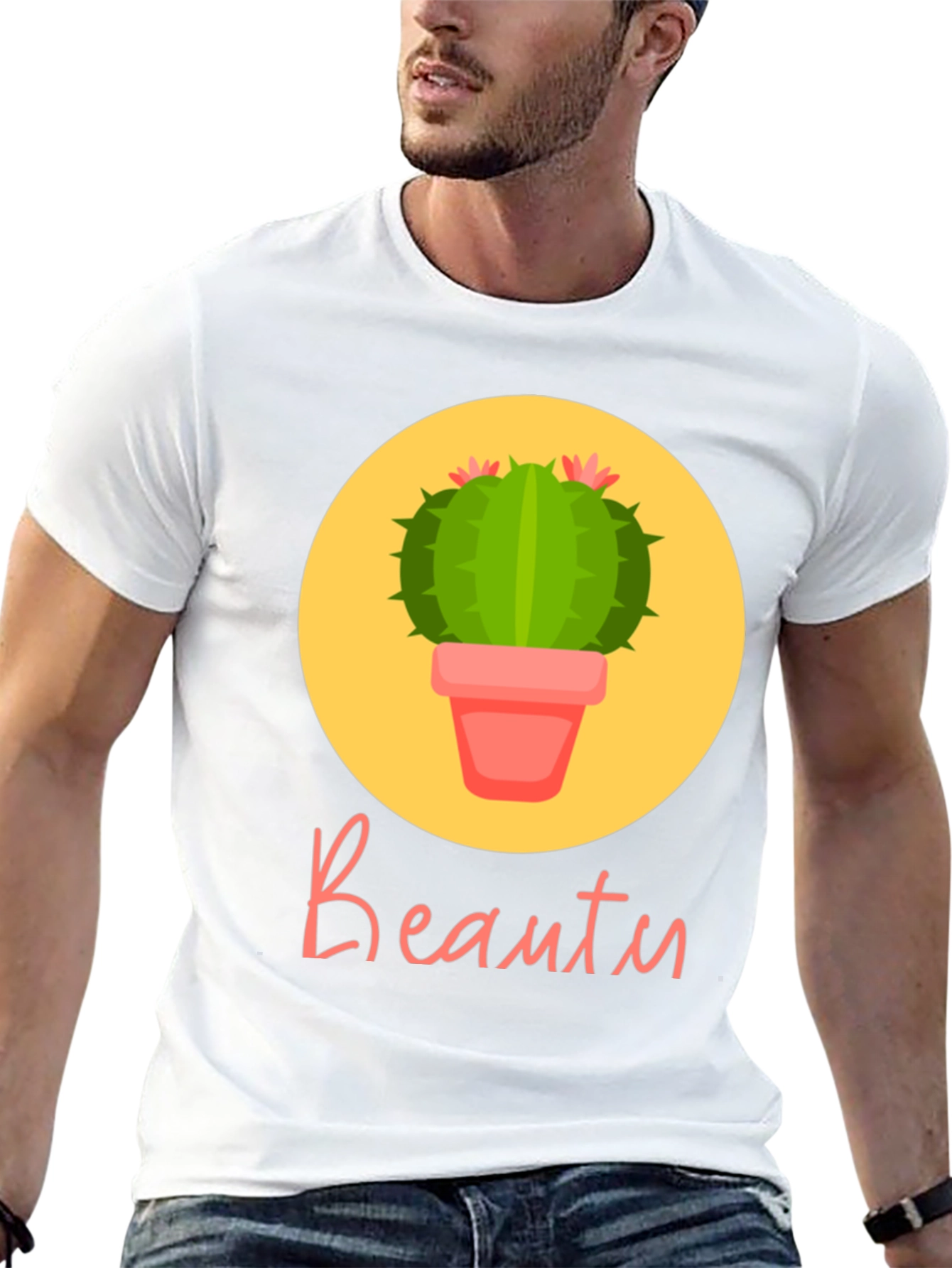 Beauty Cactus Graphic T-Shirt - Unisex Casual Tee