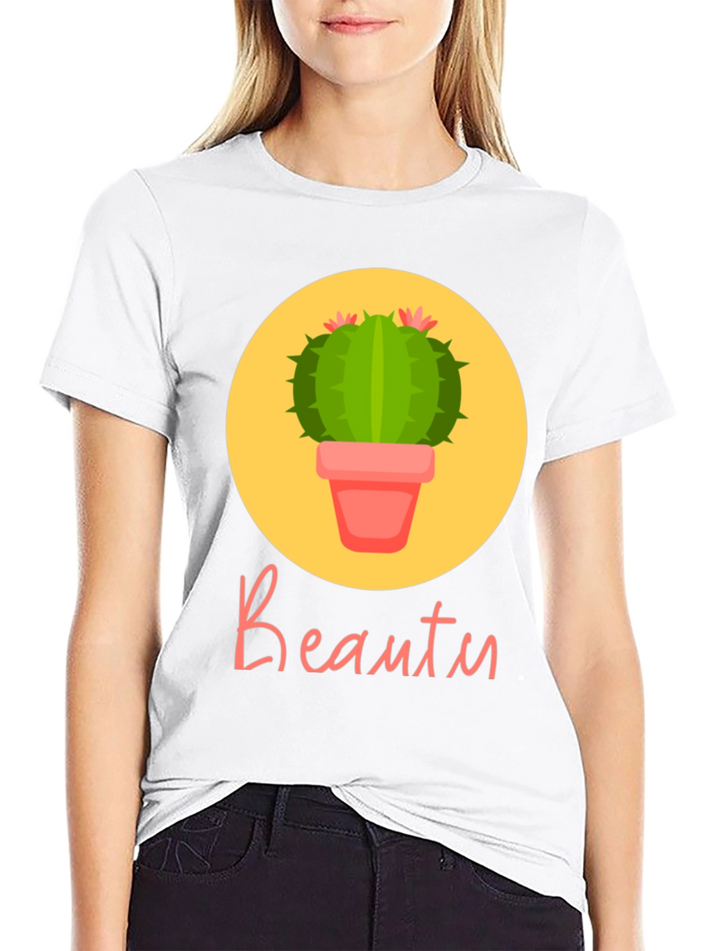 Beauty Cactus Graphic T-Shirt - Unisex Casual Tee