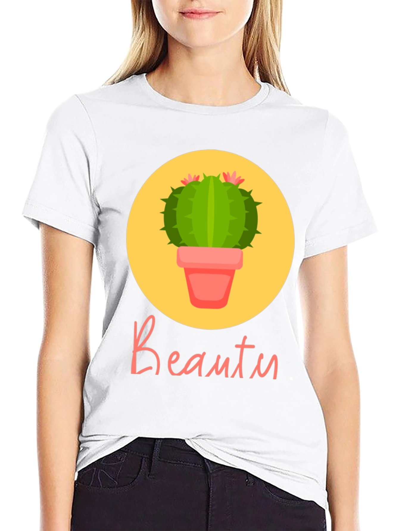 Beauty Cactus Graphic T-Shirt - Unisex Casual Tee